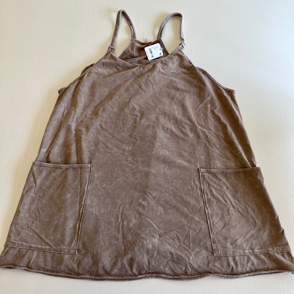 Free People FP Movement Hot Shot Mini Dress - Mocha Latte